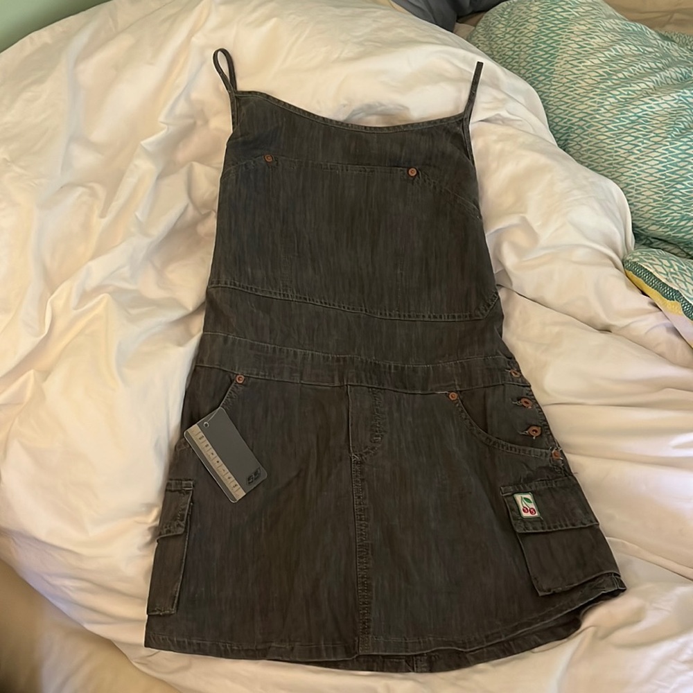 Vintage 55DSL denim apron dress.